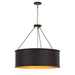 Varaluz - 323P05DBFG - Five Light Pendant - Cannery - Dark Bronze / French Gold
