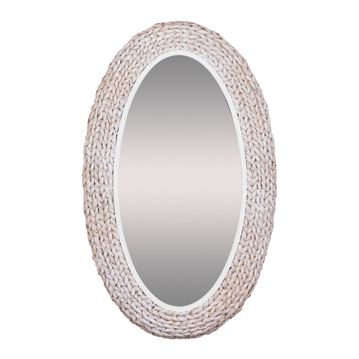 Varaluz - 457MI24MWW - Wall Mirror - Athena - Matte White/Whitewash Seagrass