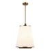 Varaluz - 520F03SBW - Three Light Foyer Pendant - Desert Flyer - Satin Brass/Medium Walnut