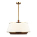 Varaluz - 520P06SBW - Six Light Pendant - Desert Flyer - Satin Brass/Medium Walnut