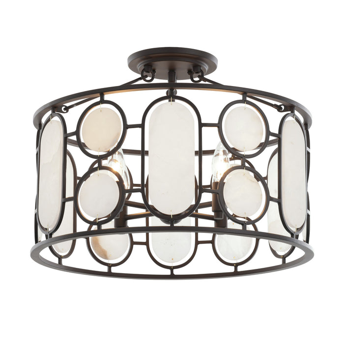 Varaluz - 555S04DB - Four Light Semi-Flush Mount - Oval Office - Ironclad