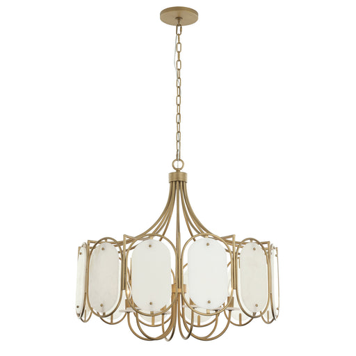 Panelist Six Light Pendant Brass Kisser