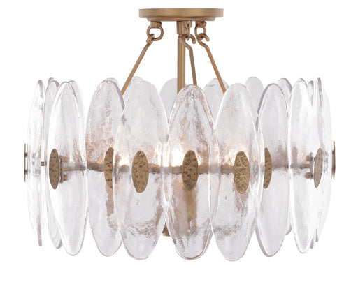 Varaluz - 557S04HG - Four Light Semi-Flush Mount - Aurora - Havana Gold