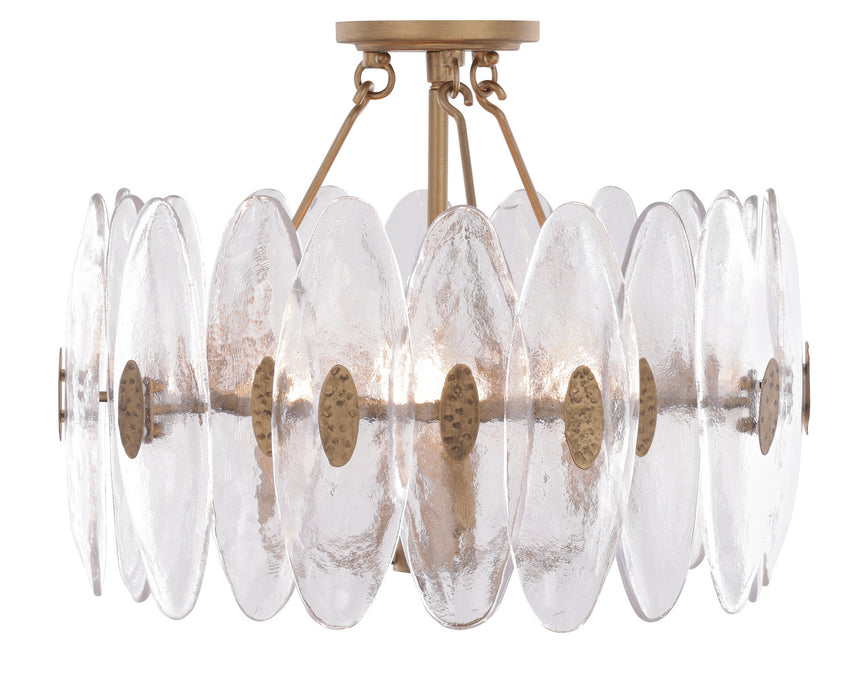 Varaluz - 557S04HG - Four Light Semi-Flush Mount - Aurora - Havana Gold