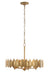 Varaluz - 560C05BK - Five Light Pendant - Petal Reign - Brass Kisser