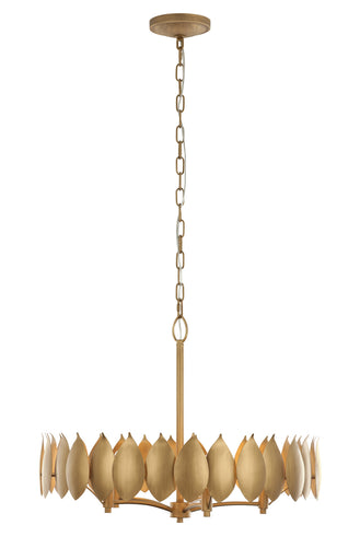 Petal Reign Five Light Pendant Brass Kisser