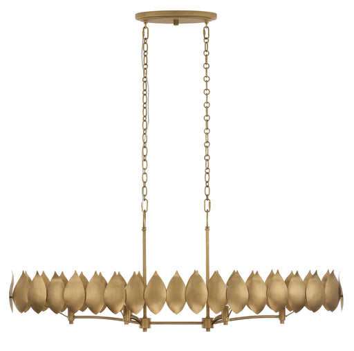 Petal Reign Six Light Pendant Brass Kisser