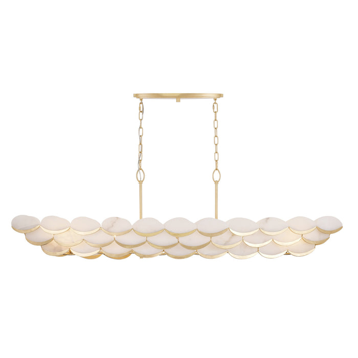 Varaluz - 561N06FG - Six Light Pendant - High Tide - French Gold