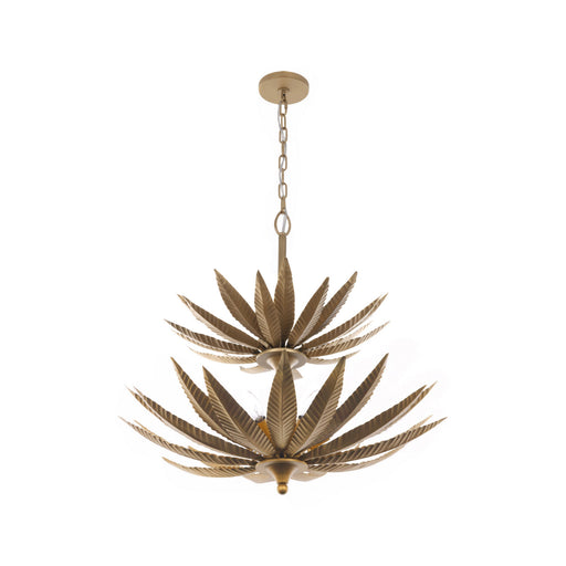 Zanara Nine Light Pendant Brass Kisser
