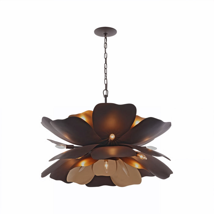 Varaluz - 567P13DBFG - 13 Light Pendant - Botanic Panic - Dark Bronze / French Gold