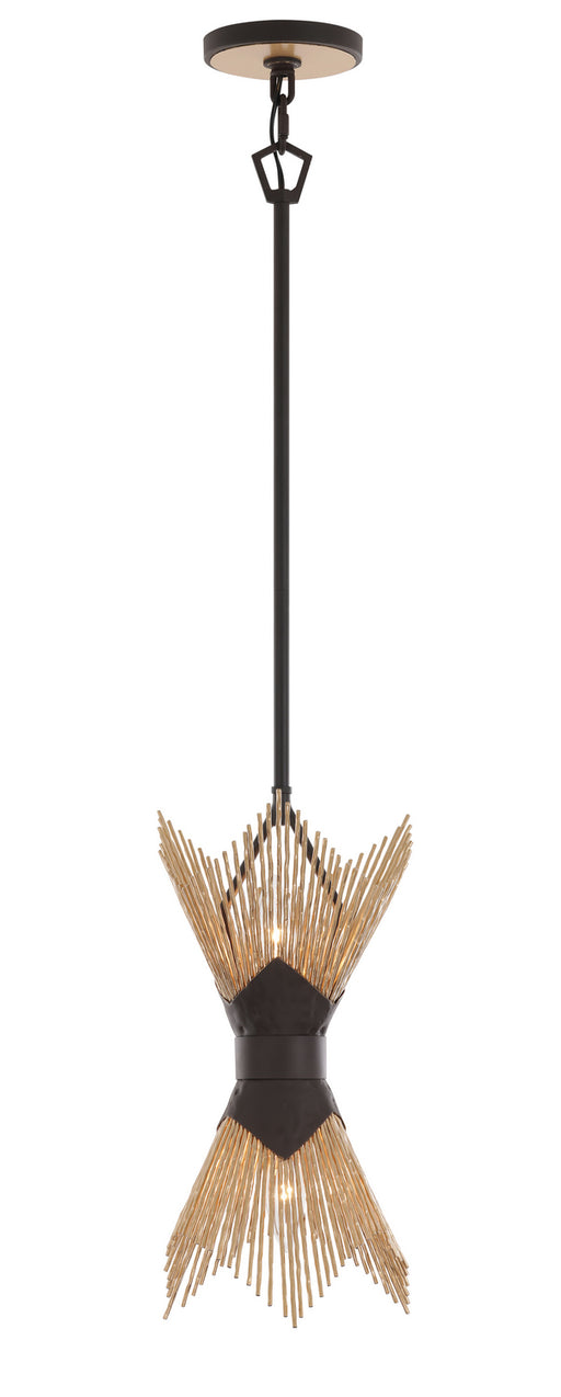 Varaluz - 570P02DBFG - Two Light Pendant - Aristocrat - Dark Bronze / French Gold