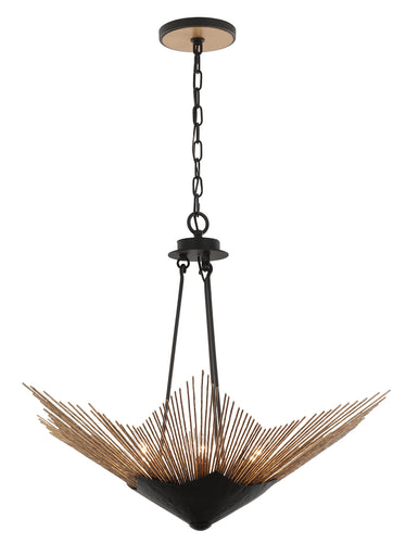 Aristocrat Six Light Pendant Dark Bronze / French Gold