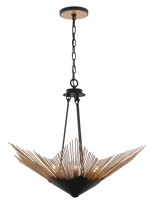 Varaluz - 570P06DBFG - Six Light Pendant - Aristocrat - Dark Bronze / French Gold