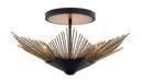 Varaluz - 570S04DBFG - Four Light Semi-Flush Mount - Aristocrat - Dark Bronze / French Gold