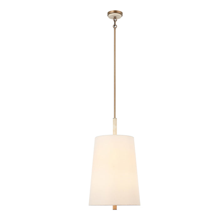 Varaluz - 576F04BG - Six Light Pendant - Rockford - Brontourage/Travartine