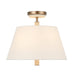 Varaluz - 576S03BG - Three Light Semi-Flush Mount - Rockford - Brontourage/Travartine