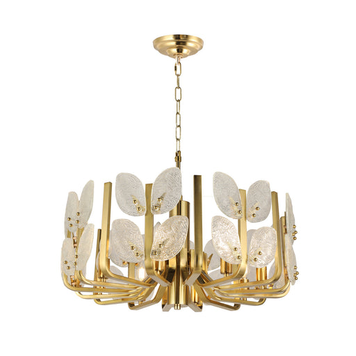Brass Tax Eight Light Chandelier Satin Brass