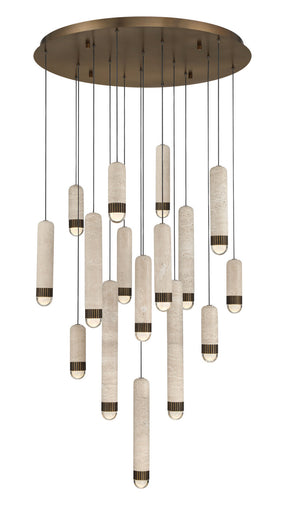Cambre LED Chandelier Antique Brass
