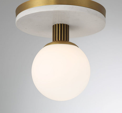 Carnagie LED Flush Mount Antique Brass