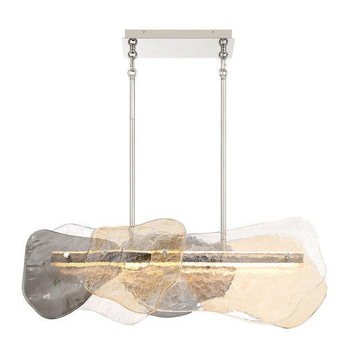 Grotto LED Linear Chandelier Polished Nickel