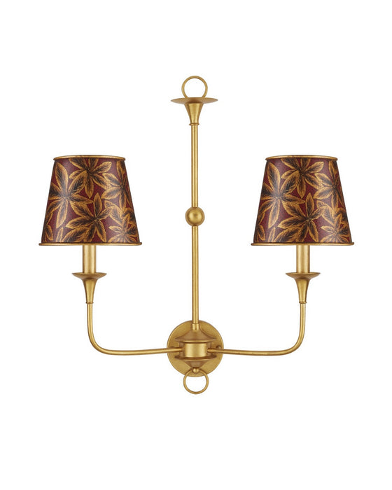 Currey and Company - 0900-0070 - Chandelier Shade - Castagno - Gold/Red