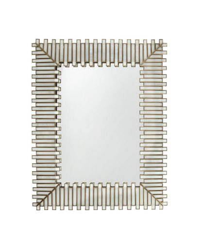Daze Mirror White/Antique Brass