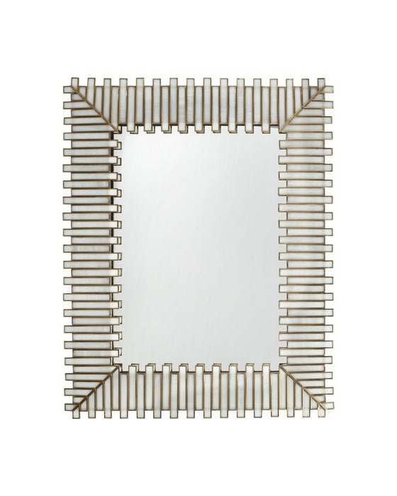 Currey and Company - 1000-0171 - Mirror - Daze - White/Antique Brass