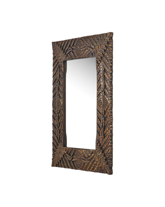 Currey and Company - 1000-0172 - Mirror - Schwarzwald - Weathered Brown