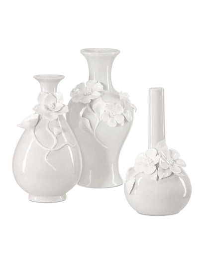 Ave Maria Vase Set of 3 White