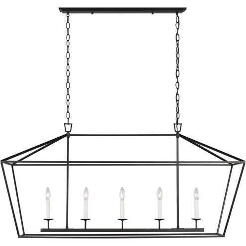 Dianna Five Light Linear Chandelier Midnight Black