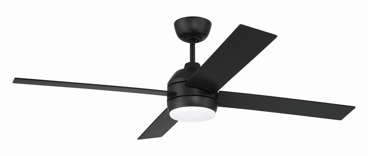 Craftmade - KLS52FB4 - 52" Ceiling Fan - Kelsey 52" 4-blade Indoor Ceiling Fan - Flat Black