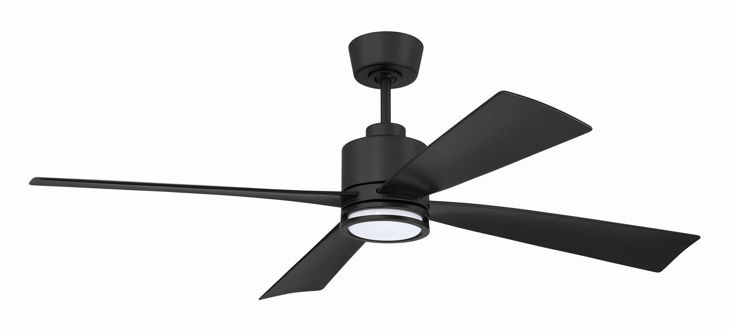 Craftmade - RHT52FB4 - 52" Ceiling Fan - Rhett 52" In/Outdoor Fan Damp Rated - Flat Black