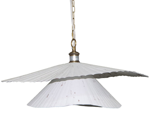 Canarm - IPL2246B01WA - One Light Pendant - Ravi - White Distress & Antique Brass