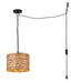 Canarm - IPL2272B01NA - One Light Pendant - Ruppia - Natural + Black