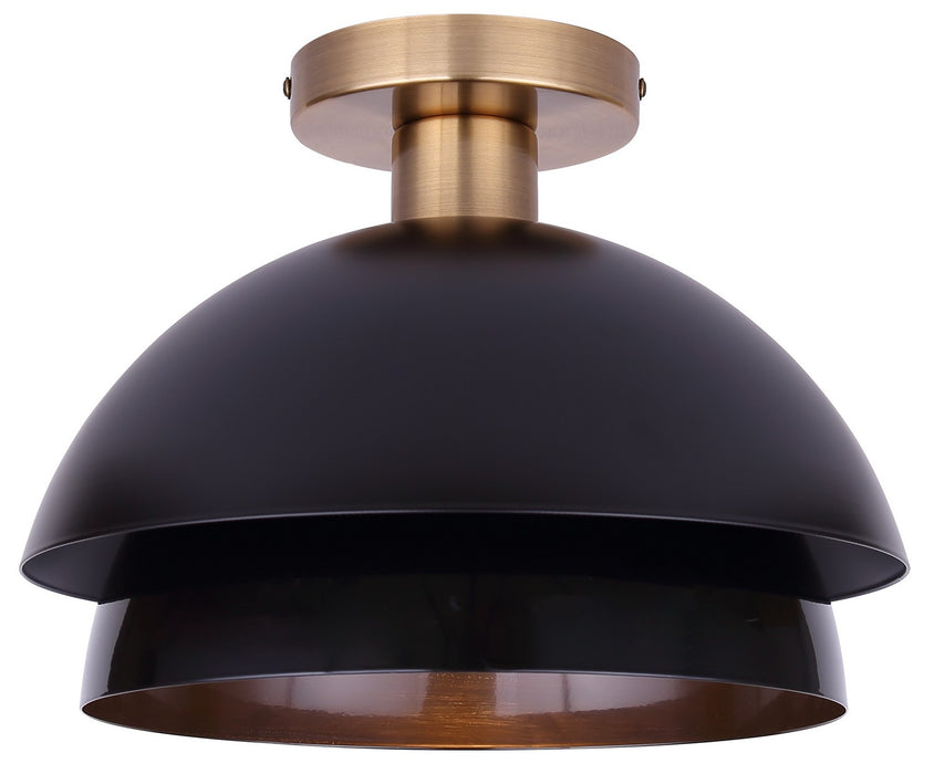 Canarm - ISF2264B01BKG - One Light Semi-Flushmount - Anya - Matte Black And Gold