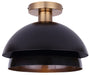 Canarm - ISF2264B01BKG - One Light Semi-Flushmount - Anya - Matte Black And Gold