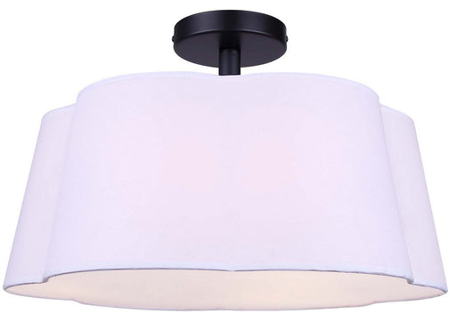 Siena Three Light Semi-Flush Mount Matte Black