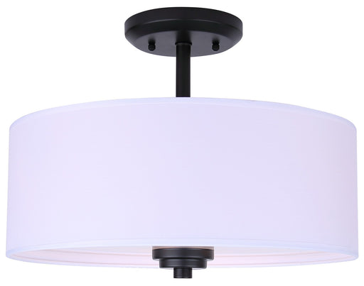 Pier Three Light Semi-Flush Mount Matte Black