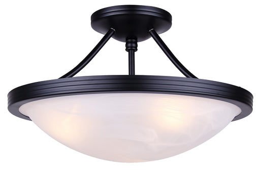 Devon Three Light Semi-Flush Mount Matte Black