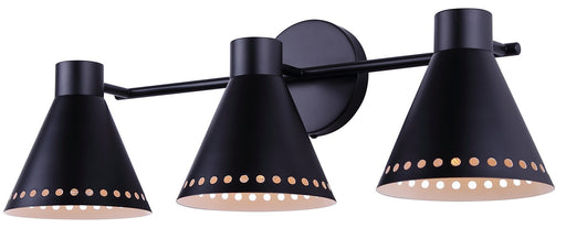 Albie Three Light Vanity Matte Black