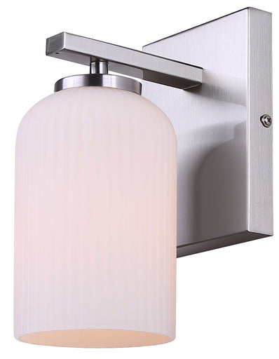 Bram One Light Wall Sconce Brushed Nickel