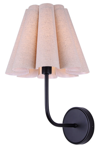 Iris One Light Wall Sconce Matte Black