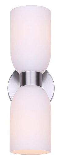 Darius Two Light Wall Fixture Brushed Nickel