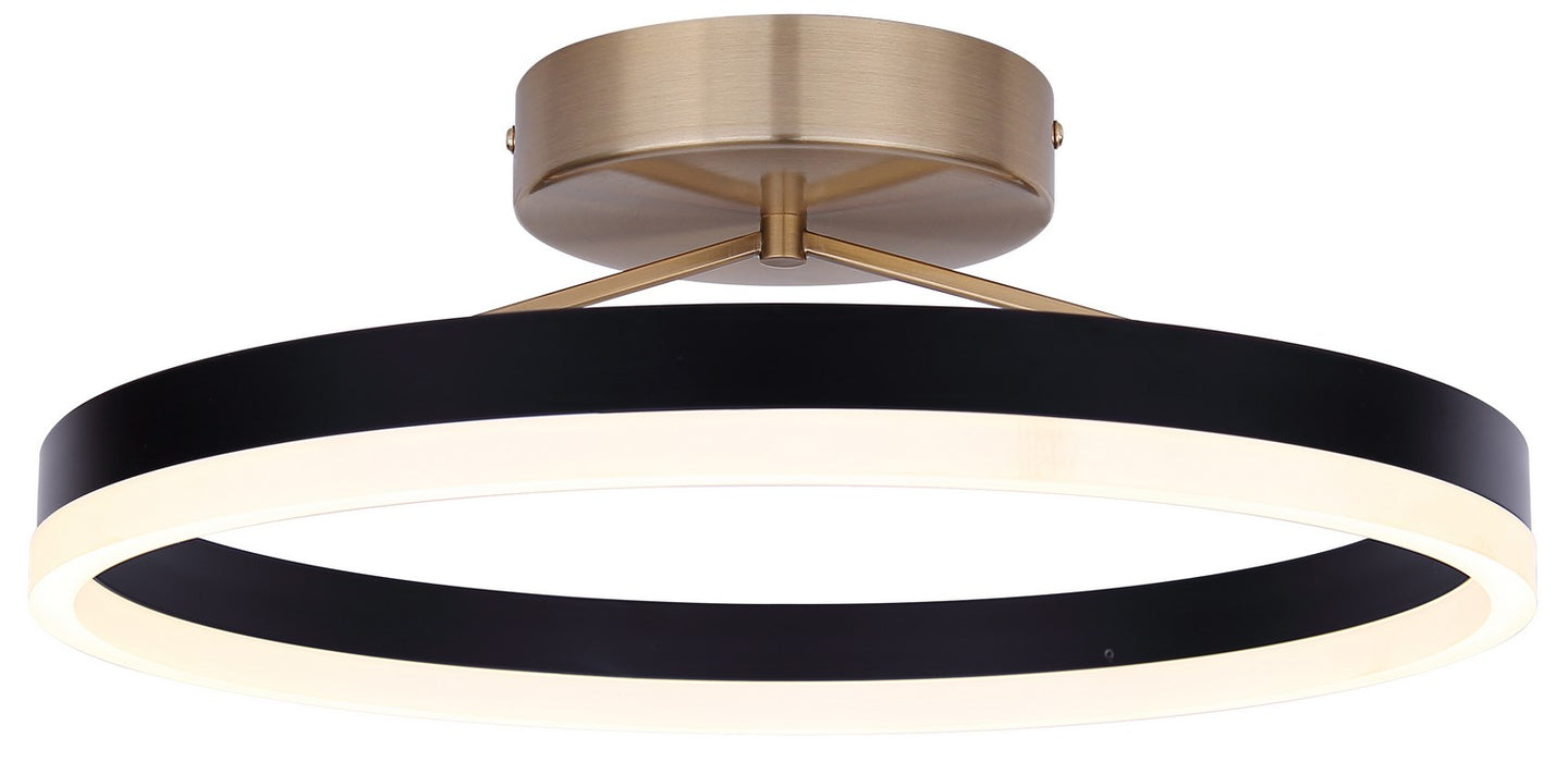 Canarm - LFM335A16BKG - LED Flush Mount - Louie - Matte Black + Gold
