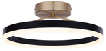 Canarm - LFM335A16BKG - LED Flush Mount - Louie - Matte Black + Gold