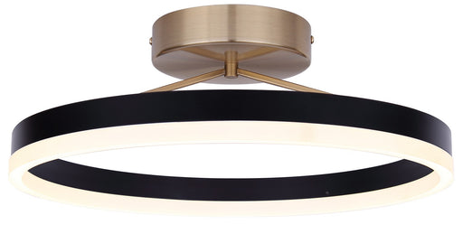 Louie LED Flush Mount Matte Black + Gold