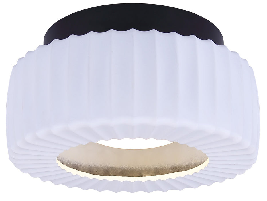 Canarm - LFM338A11BKR - LED Flush Mount - Dario - Matte Black And White