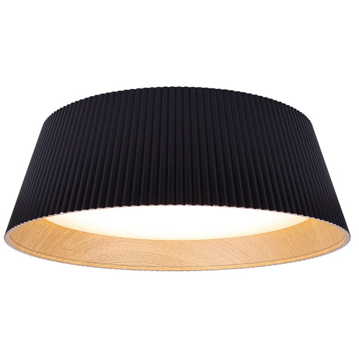 Canarm - LFM344A18BKW - LED Flush Mount - Mira - Matte Black & Faux Wood