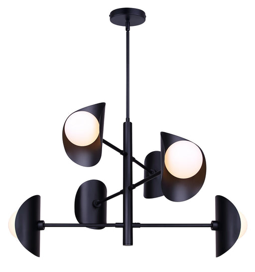 Canarm - ICH2287B06BK9 - Six Light Chandelier - Arion - Matte Black