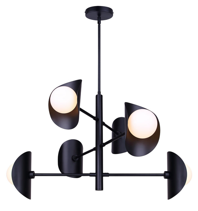 Canarm - ICH2287B06BK9 - Six Light Chandelier - Arion - Matte Black